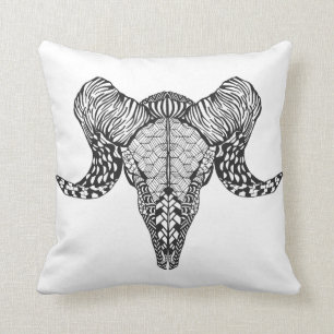 Coussin Crâne inspiré de moutons