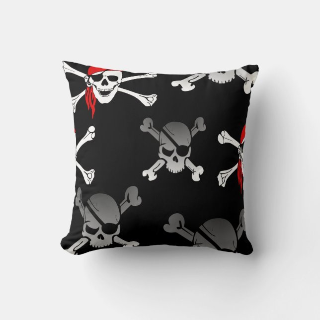 Coussin Crâne n Bones Party Pirate Jeu d'oreiller (Recto)