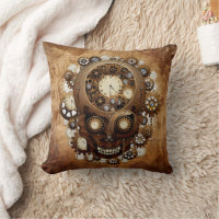 Crâne vintage Grunge Cuivre Steampunk