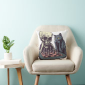 Coussin Crâne vs Chat � Drôle de bataille d'échecs (Chaise)
