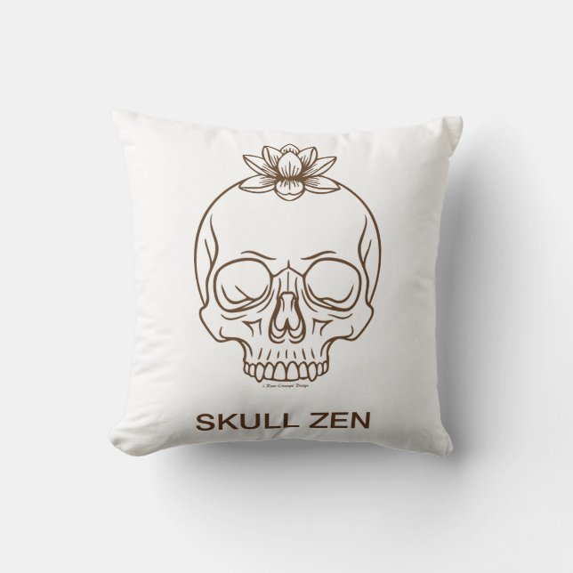 Coussin Crâne Zen (Recto)