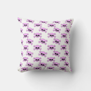 Coussin Crânes roses mignons