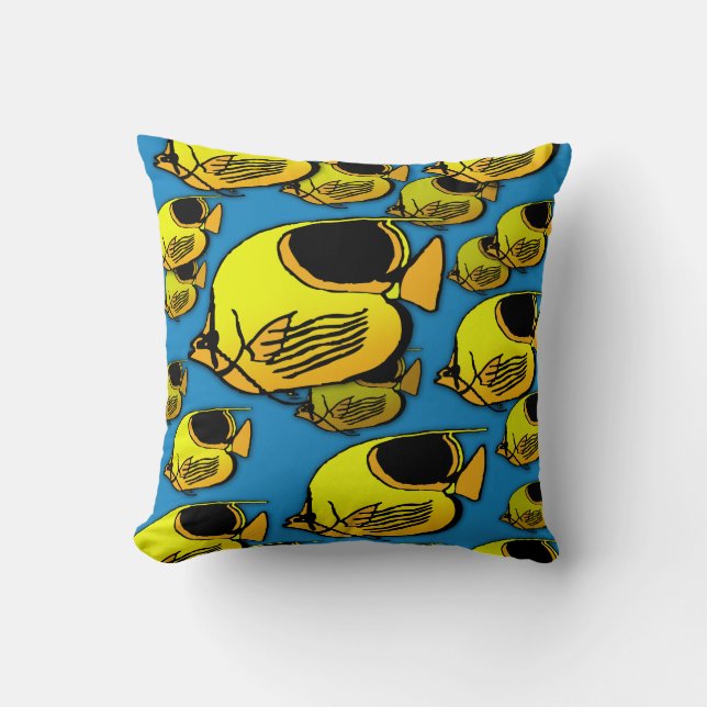 Coussin Crapet orange et jaune (Recto)