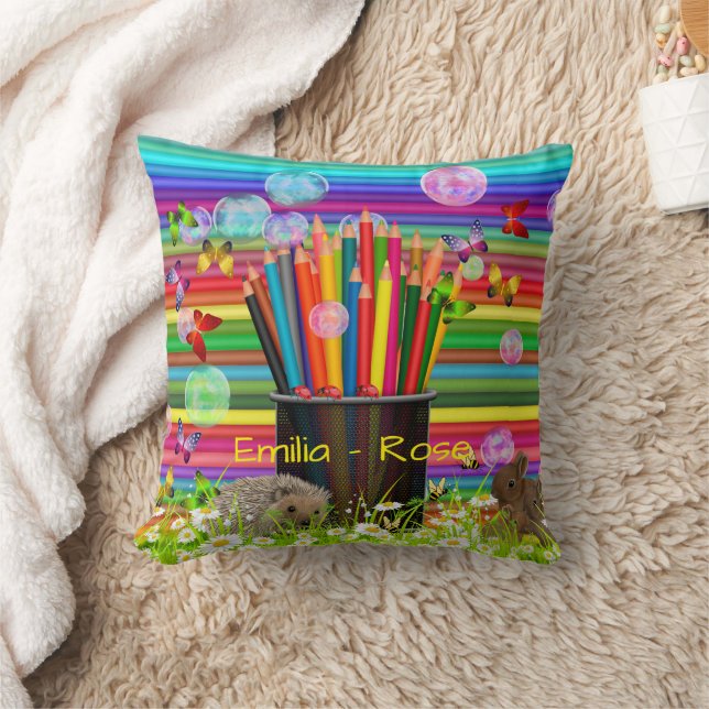 Coussin Crayons Crayon Crayon de crayon Porte des bulles P (Couverture)