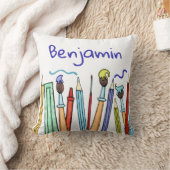 Coussin Crayons et pinceaux  (Couverture)