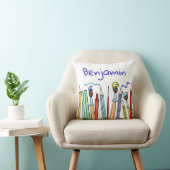 Coussin Crayons et pinceaux  (Chaise)