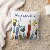 Coussin Crayons et pinceaux  (Couverture)