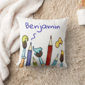 Coussin Crayons et pinceaux (Couverture)