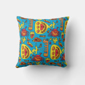 Coussin Crazy Ocean Créatures et sous-marin Jaune Argent (Verso)