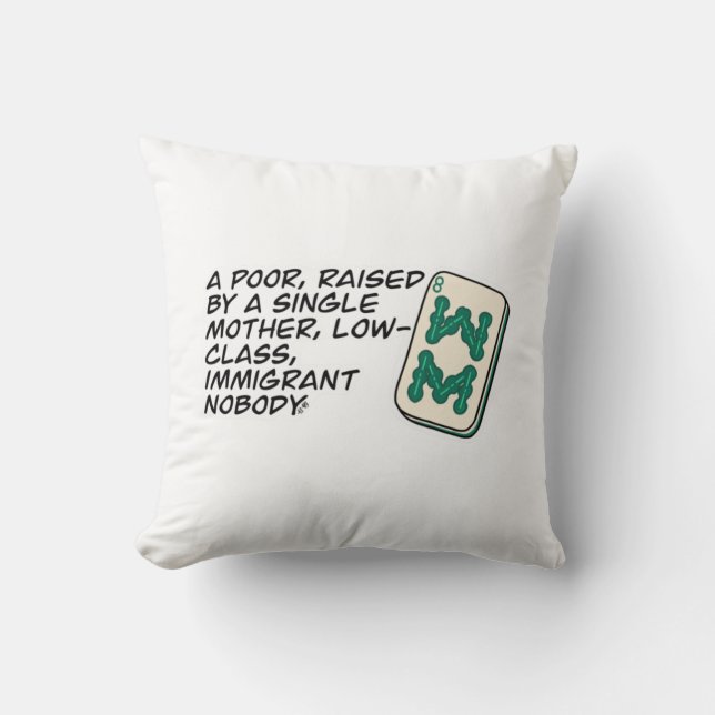 Coussin Crazy Rich Asians Mahjong scène citation Classic (Recto)