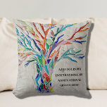 Coussin Create Your Own Inspirational/Quota motivationnel<br><div class="desc">Cette coussin unique est décorée avec une mosaïque colorée Arbre de vie. Ajoutez le devis que vous avez choisi pour personnaliser ce coussin. Cliquez sur Personnaliser pour modifier la police,  la taille de police et la couleur de police. Mosaïque originale © Michele Davies.</div>