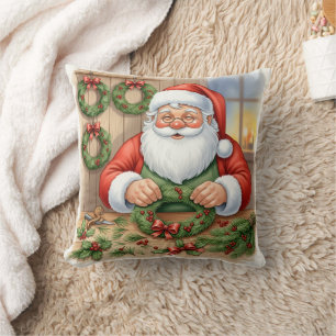 Coussin Créateur de couronne de l'atelier du Père Noël Per