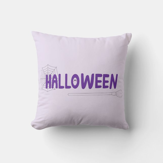 Coussin Création calligraphique Halloween heureuse et effr (Recto)