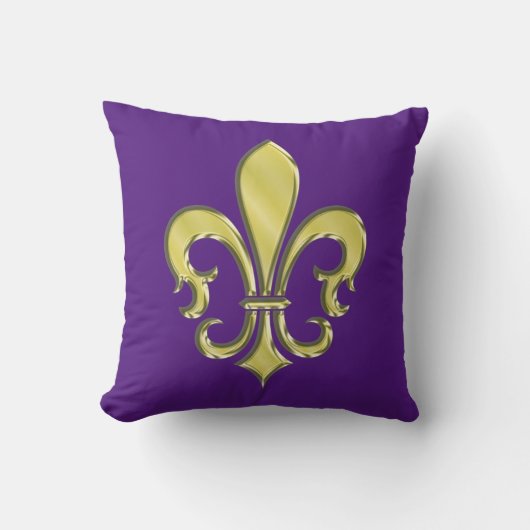 Coussin Création de Fleur de Lis de Mardi Gras Cool (Recto)