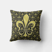 Coussin Création de Fleur de Lis de Mardi Gras Cool (Verso)