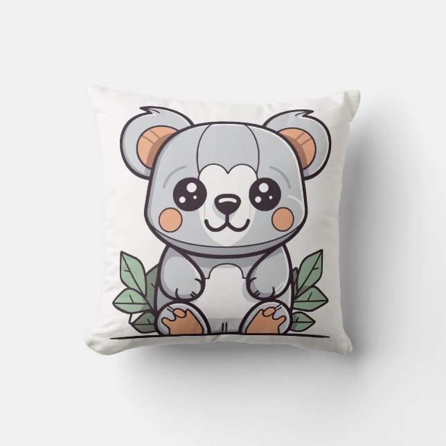 Coussin Création de Koala Vector Magique Kawaii (Recto)