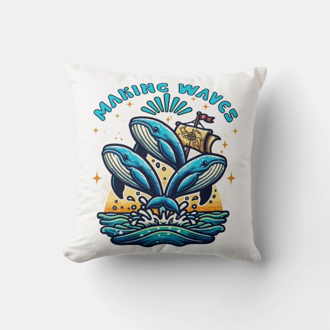 Coussin Création de vagues (Recto)