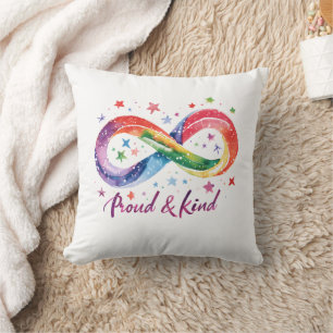 Coussin Création infinie arc-en-ciel fière et gentille F