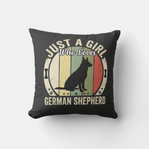 Coussin Création pour fille amoureuse de Berger Allemand (