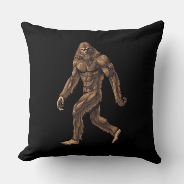Coussin Créature Cryptid Bigfoot (Recto)