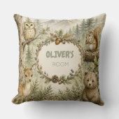 Coussin Créatures de la forêt Salle pour enfants/bébé Nom (Recto)