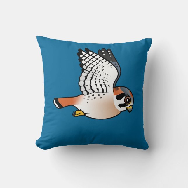 Coussin Crécerelle américaine en vol (Recto)