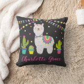 Coussin Crèche mignonne d'alpaga de fiesta de bébé de lama (Couverture)