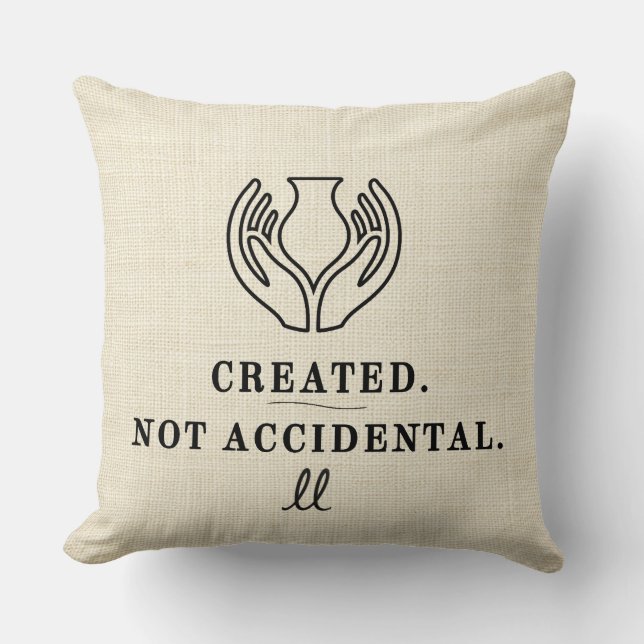 Coussin Créé. Pas accidentel. (Recto)
