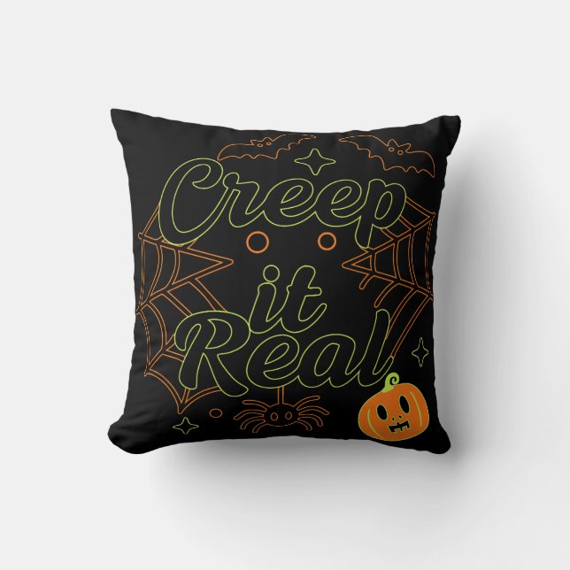 Coussin Creep It Real Halloween Tee (Recto)