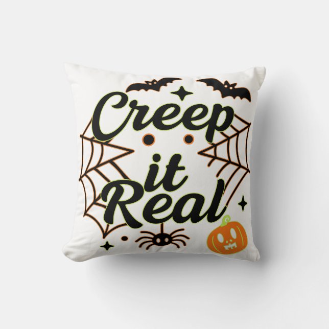Coussin Creep It Real Halloween Tee (Recto)