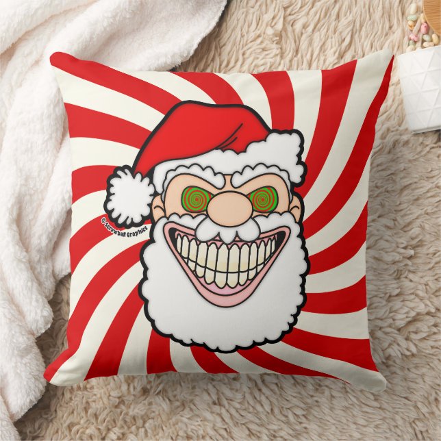 Coussin Creepy Santa Claus Screwball Graphics (Couverture)