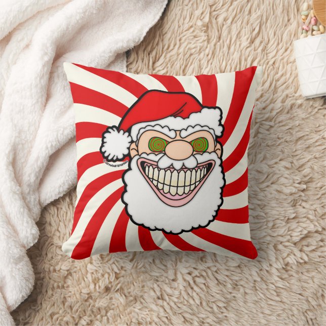 Coussin Creepy Santa Claus Screwball Graphics (Couverture)