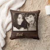 Coussin Créer son propre 5e anniversaire de Mariage Nom du (Couverture)