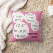 Coussin créer son propre Throw Pillow photo texte modèle r (Couverture)