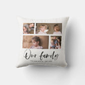 Coussin Créer un collage de photos avec le nom de notre fa (Verso)