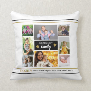 Coussin Créer votre propre soumission de famille 8 Collag