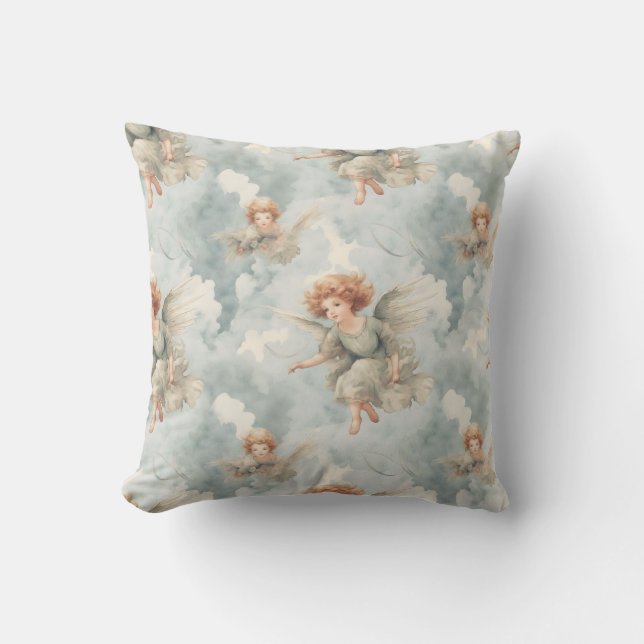 Coussin Créez vos propres Anges Verts (Recto)
