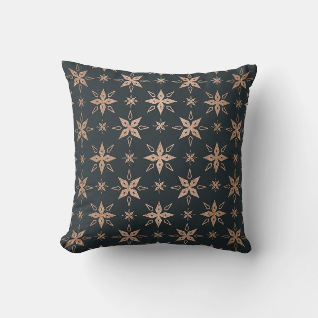 Coussin Créez vos propres étoiles vertes et or rose (Recto)