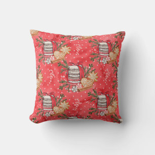 Coussin Créez Vos Propres Friandises de Noël Rouges