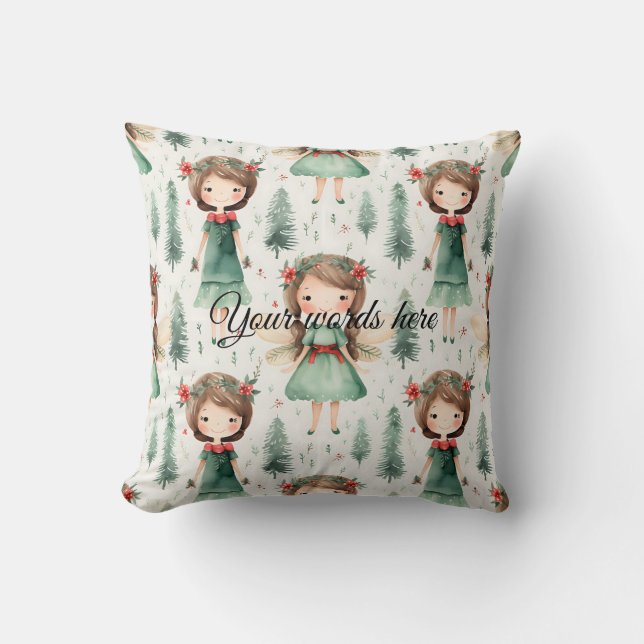 Coussin Créez vos propres pixes de Noël (Recto)