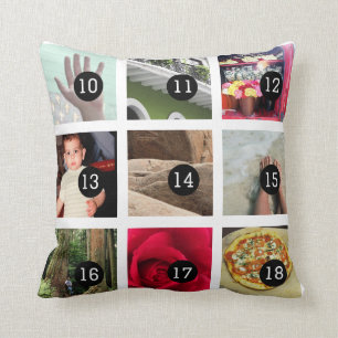 Coussin Créez votre propre album photos avec 18 images