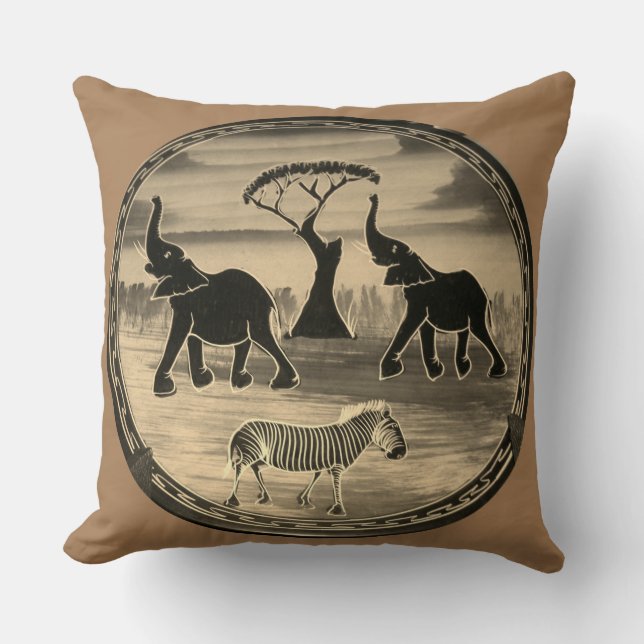 Coussin Créez Votre Propre Bonjour Avec Amour De L'Afrique (Recto)