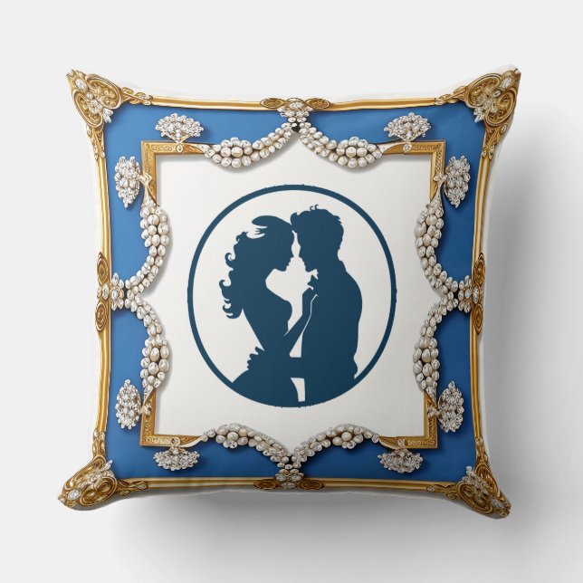 Coussin Créez votre propre cadre doré de luxe (Recto)