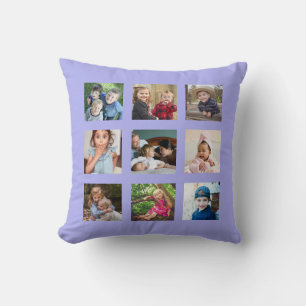 Coussin Créez Votre Propre Citation de Collage de 9 Photos