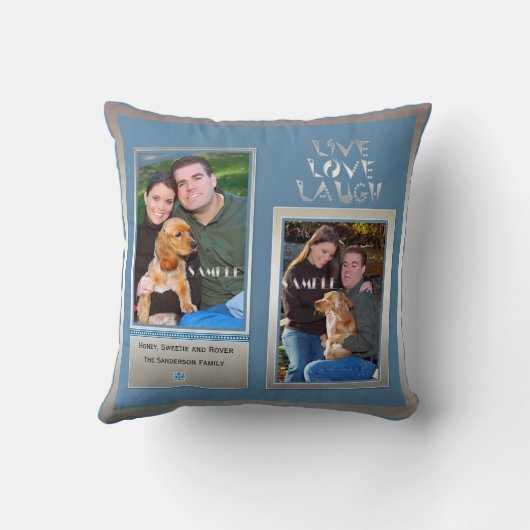 Coussin Créez votre propre collage fait sur commande de (Verso)