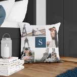 Coussin Créez votre propre collection de 5 photos monogram<br><div class="desc">Ajoutez vos photos et votre monogramme personnalisé pour un design spécial d'un genre.</div>