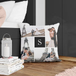 Coussin Créez votre propre collection de 5 photos monogram<br><div class="desc">Ajoutez vos photos et votre monogramme personnalisé pour un design spécial d'un genre.</div>