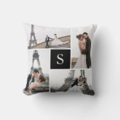 Coussin Créez votre propre collection de 5 photos monogram (Recto)