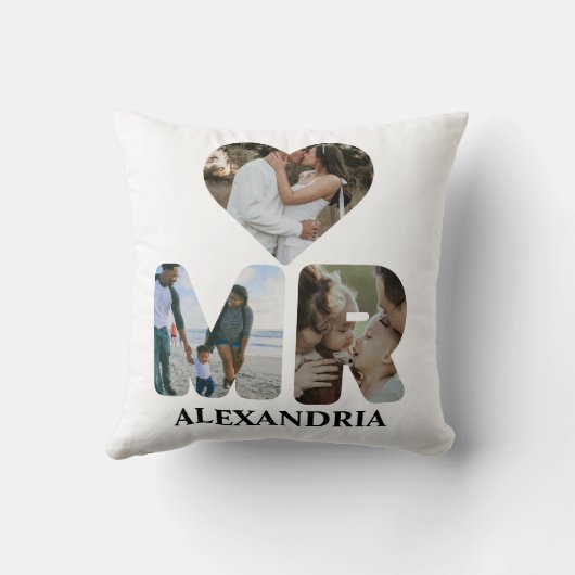 Coussin Créez votre propre couple Mr et Mrs photo Matching (Verso)