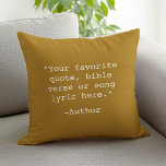 Coussin Créez votre propre devis<br><div class="desc">Créez votre propre oreiller de jetage de devis personnalisé. Caractéristiques minimaliste typographie de machine à écrire.</div>